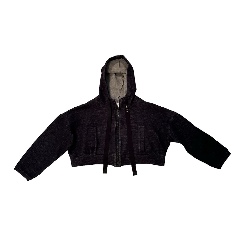 DKNY Fleece Lined Cropped Hoodie